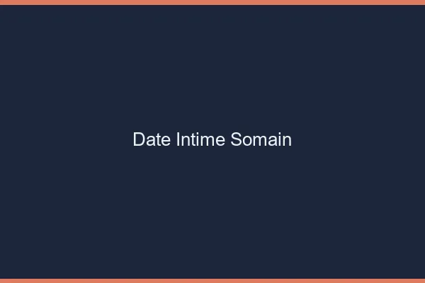 Date Intime Somain