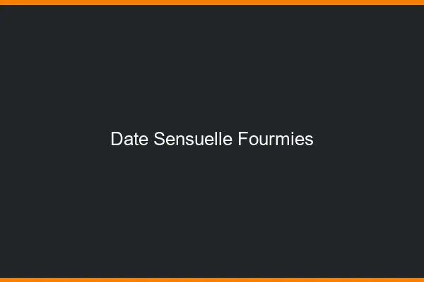 Date Sensuelle Fourmies