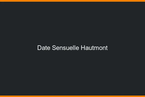Date Sensuelle Hautmont