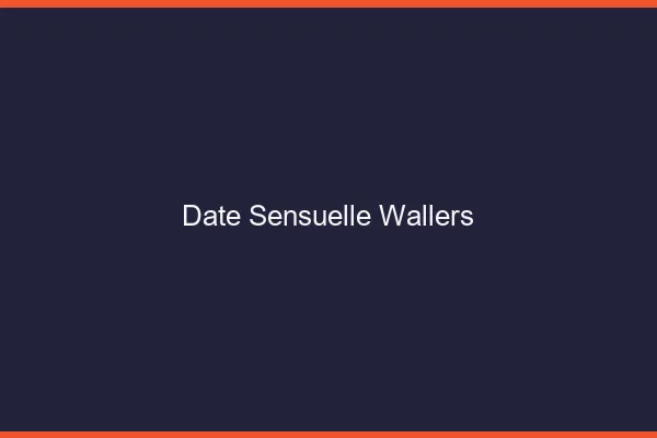 Date Sensuelle Wallers