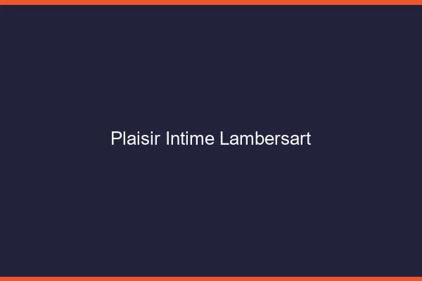 Plaisir Intime Lambersart