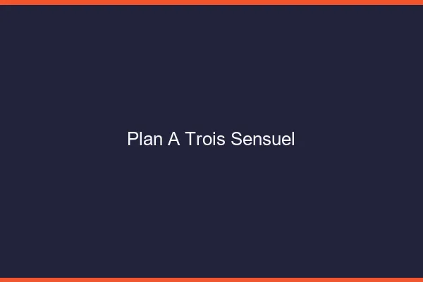 Plan à trois sensuel