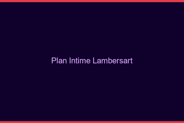 Plan Intime Lambersart
