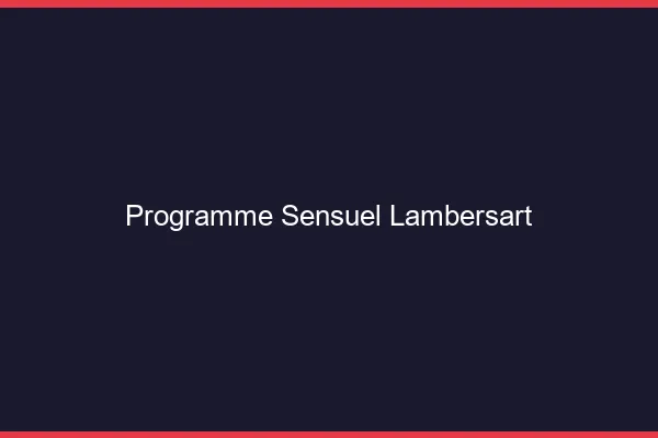 Programme Sensuel Lambersart