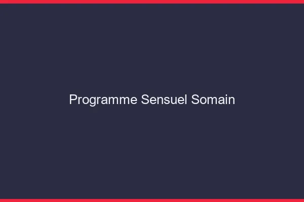 Programme Sensuel Somain