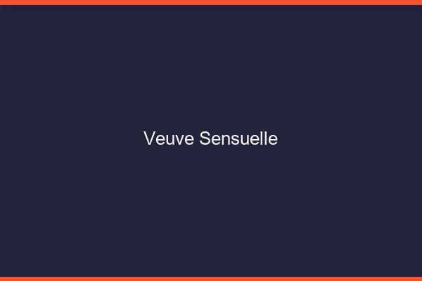 Veuve sensuelle